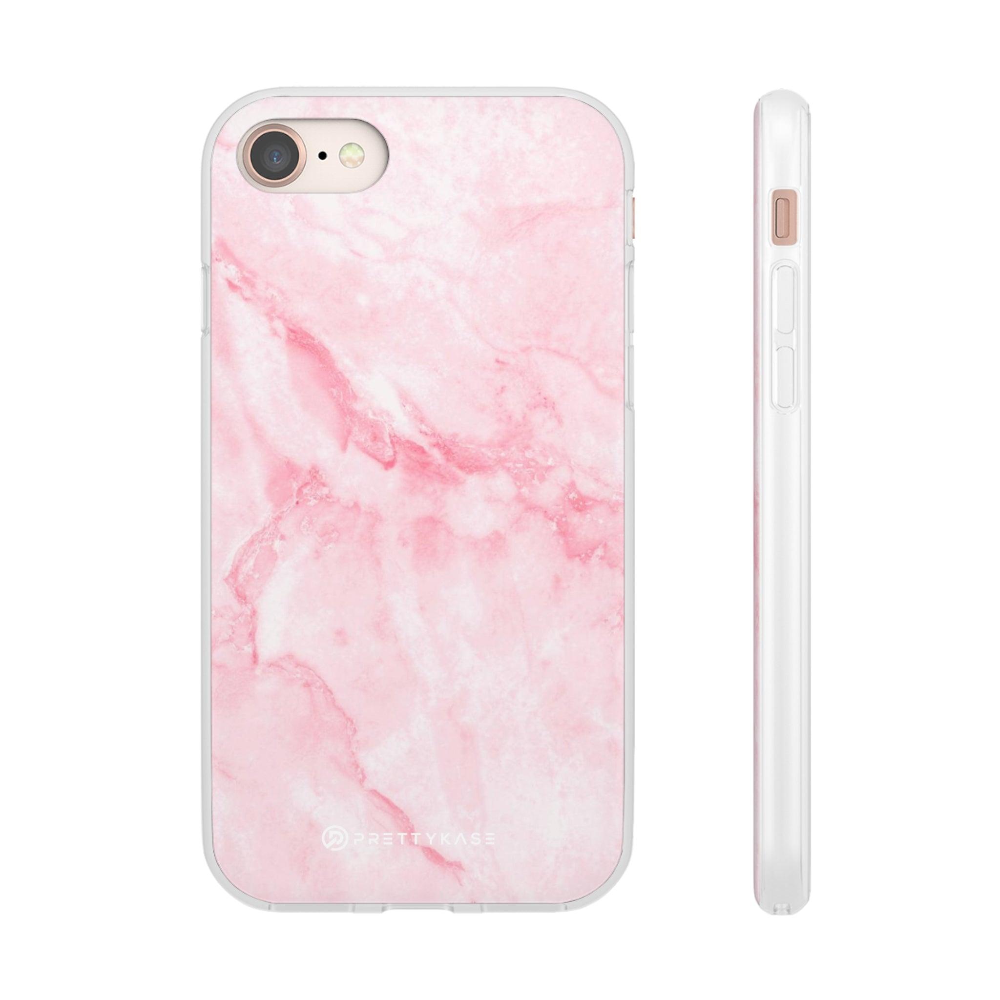 White Pink Marble Slim - PrettyKase