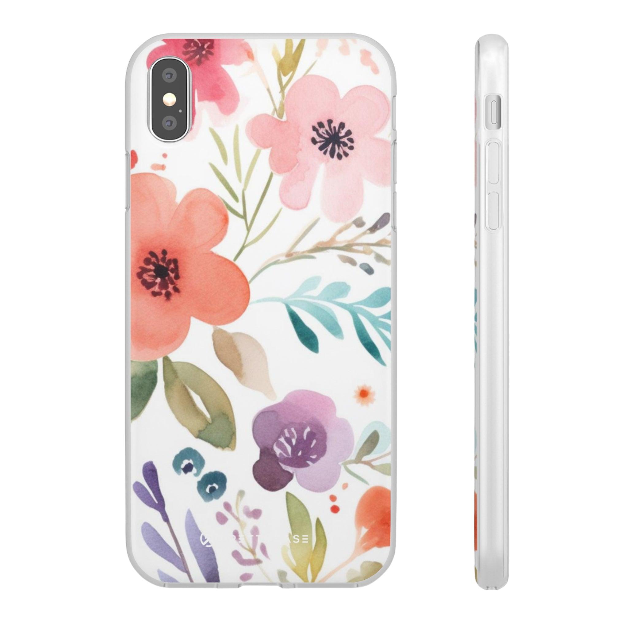 Pink Blue Flower Pattern Slim - PrettyKase