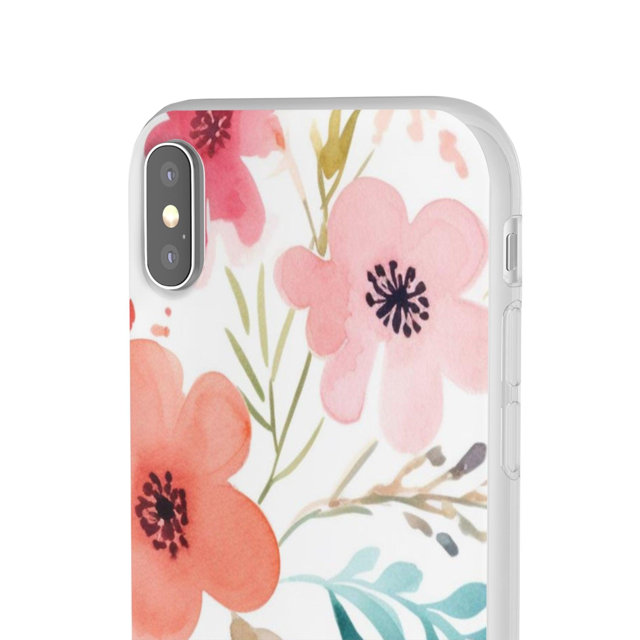 Pink Blue Flower Pattern Slim - PrettyKase