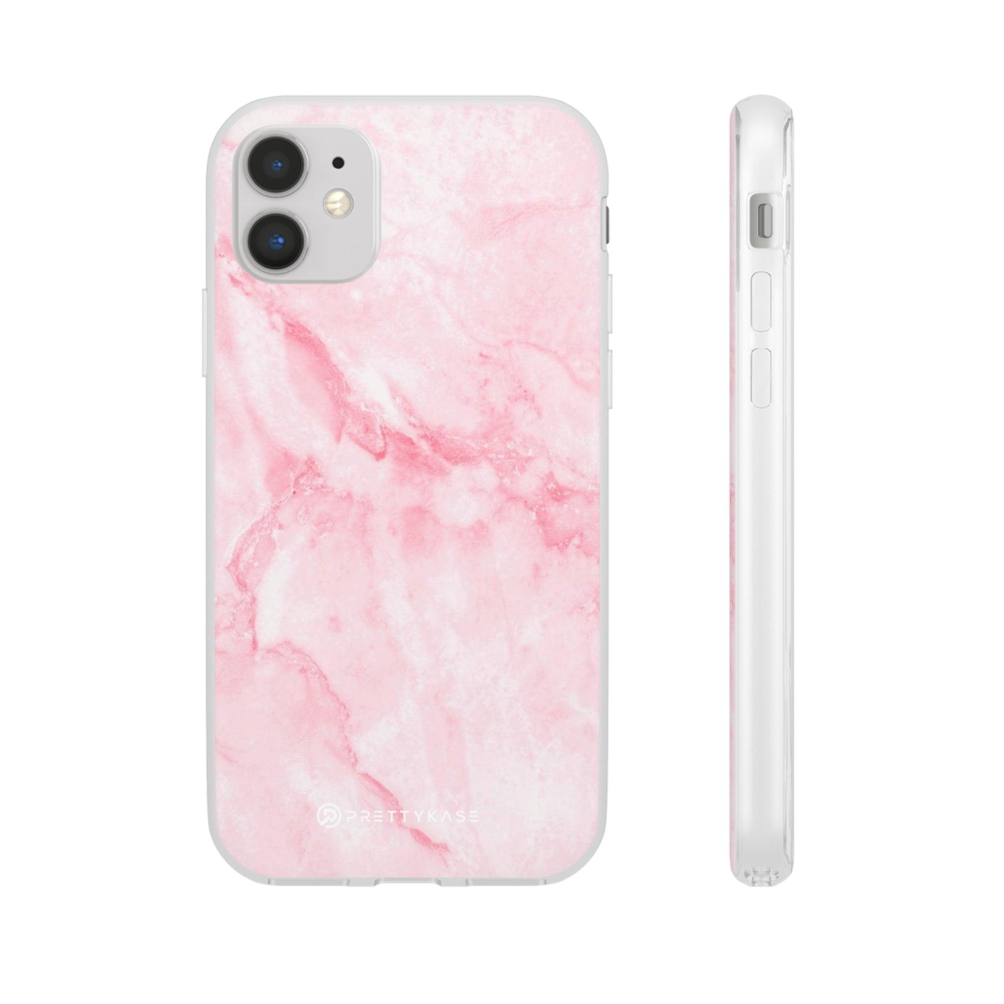 White Pink Marble Slim - PrettyKase