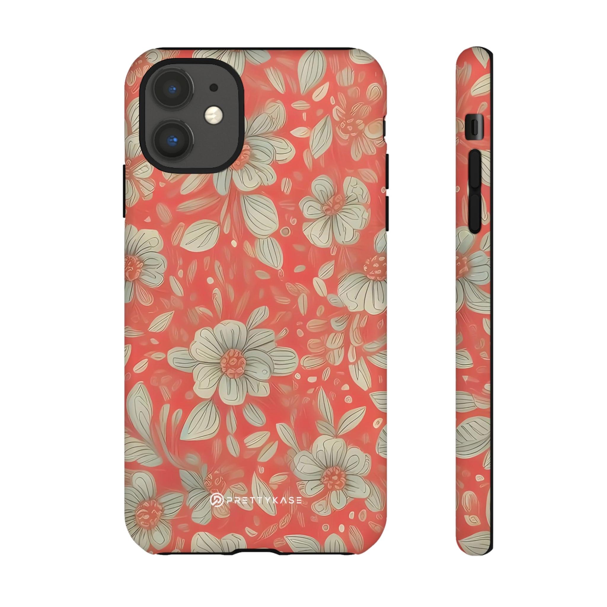 Red Orange Floral - PrettyKase