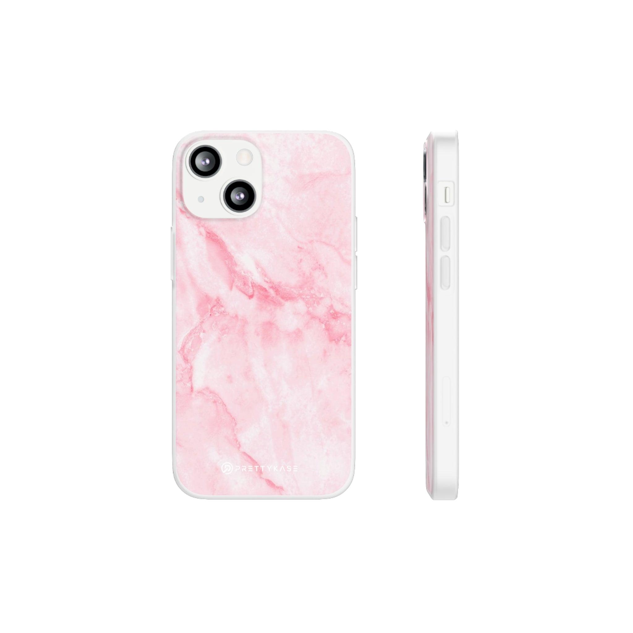 White Pink Marble Slim - PrettyKase