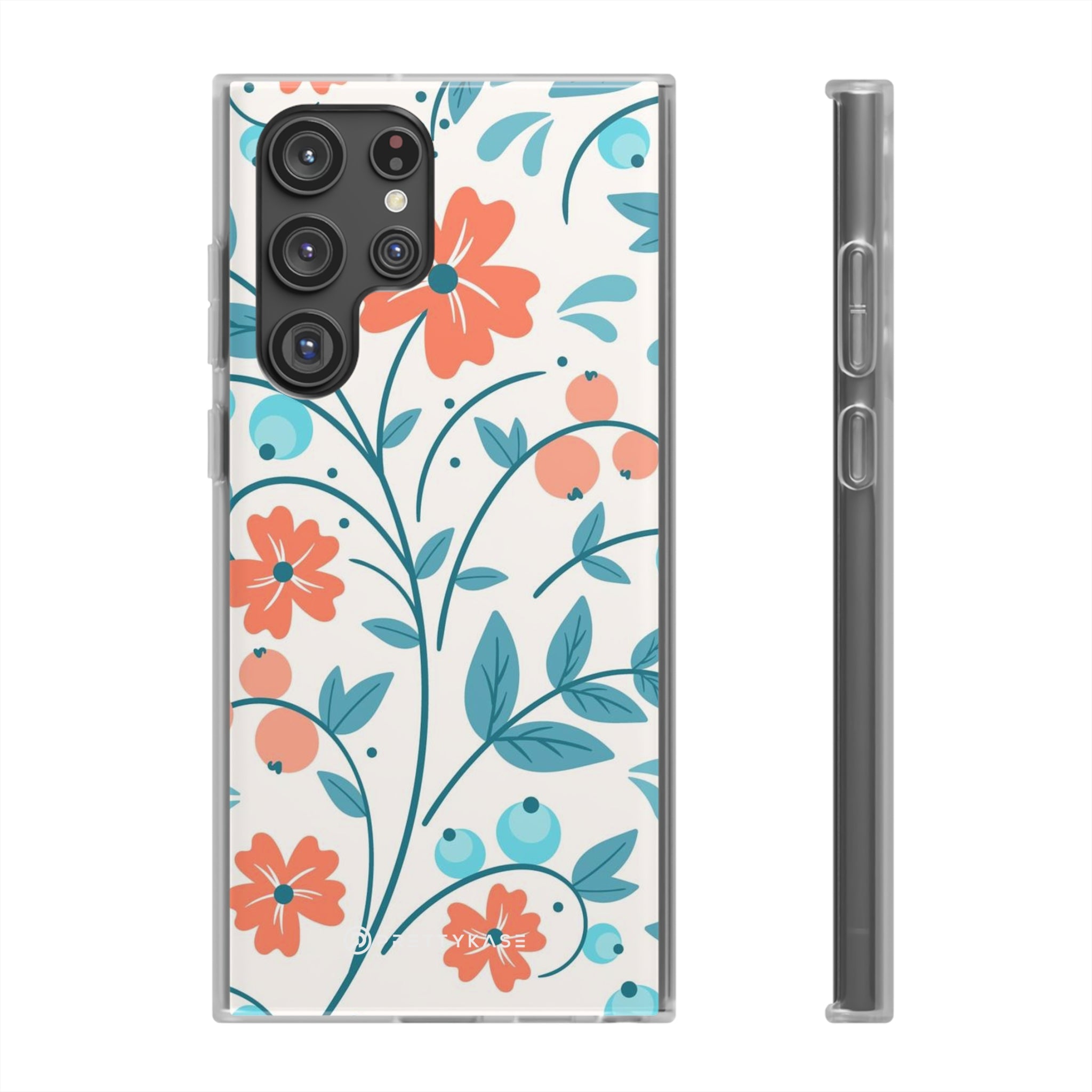 Light Peach Floral Slim