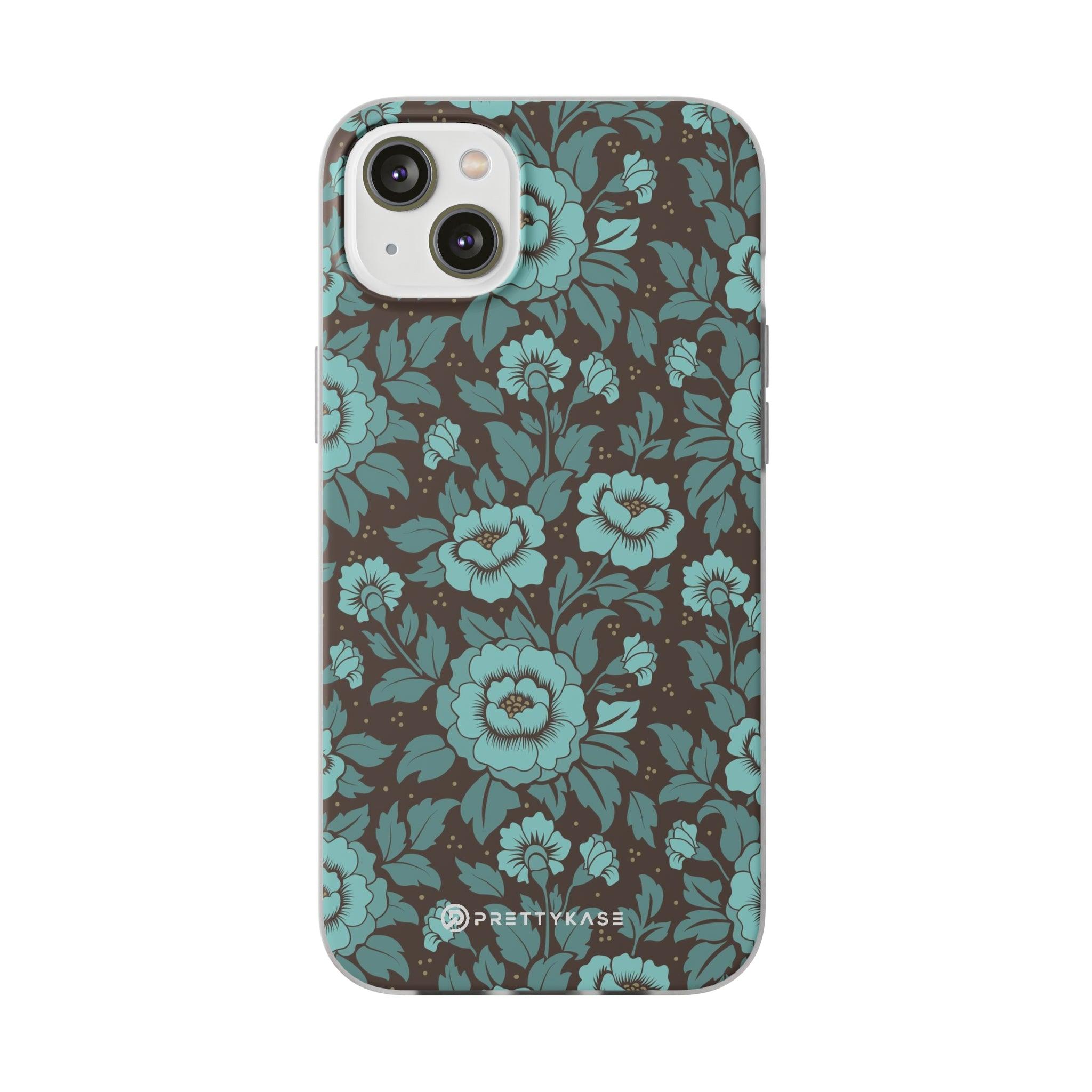 Turquoise floral Slim - PrettyKase