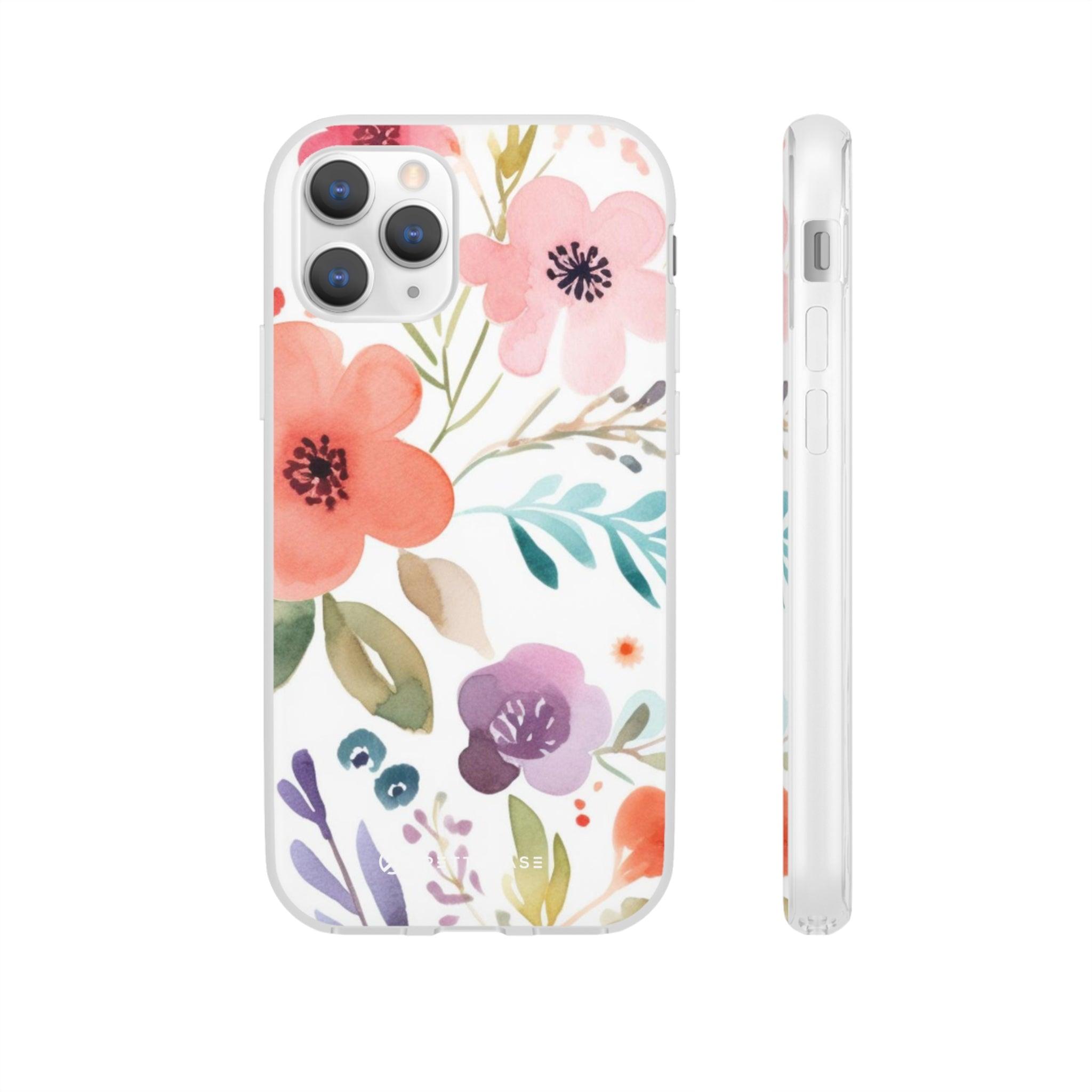 Pink Blue Flower Pattern Slim - PrettyKase