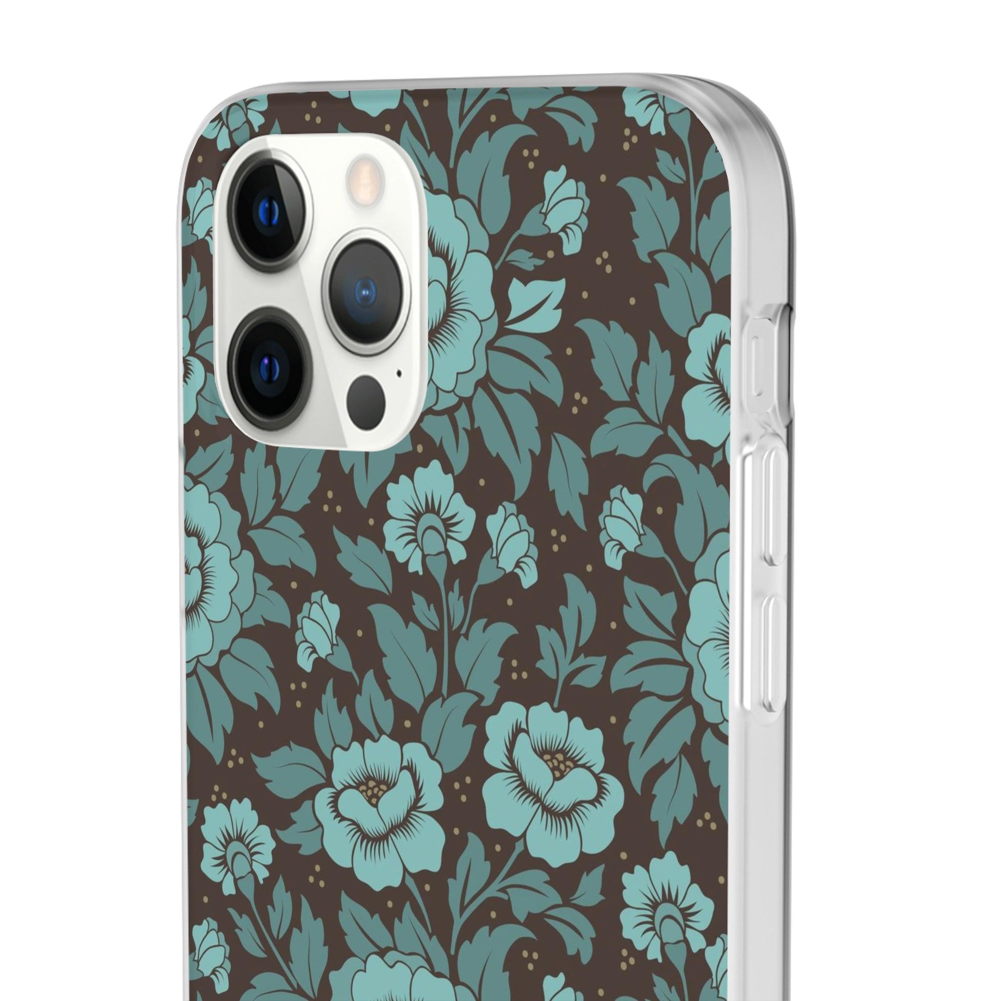 Turquoise floral Slim - PrettyKase