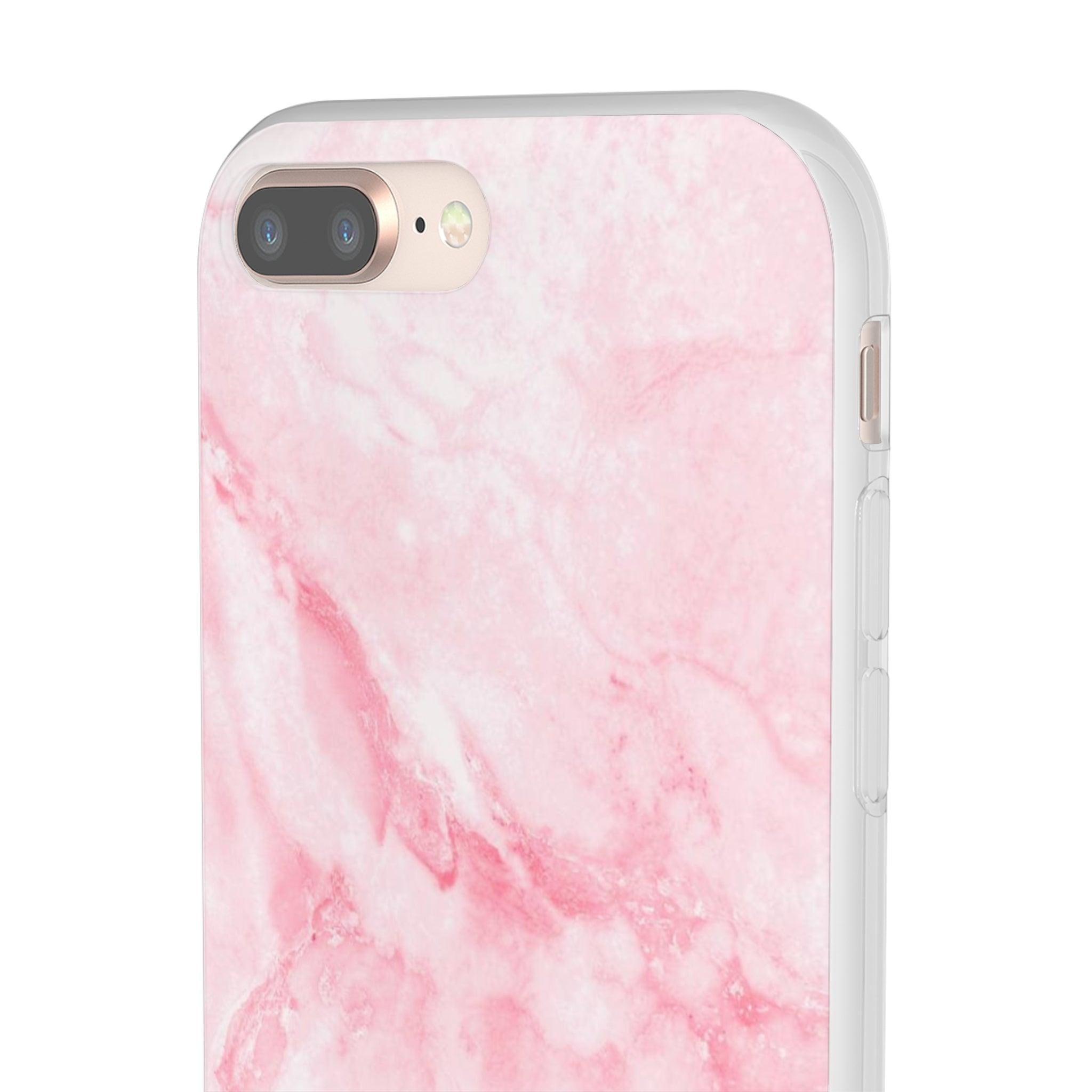 White Pink Marble Slim - PrettyKase