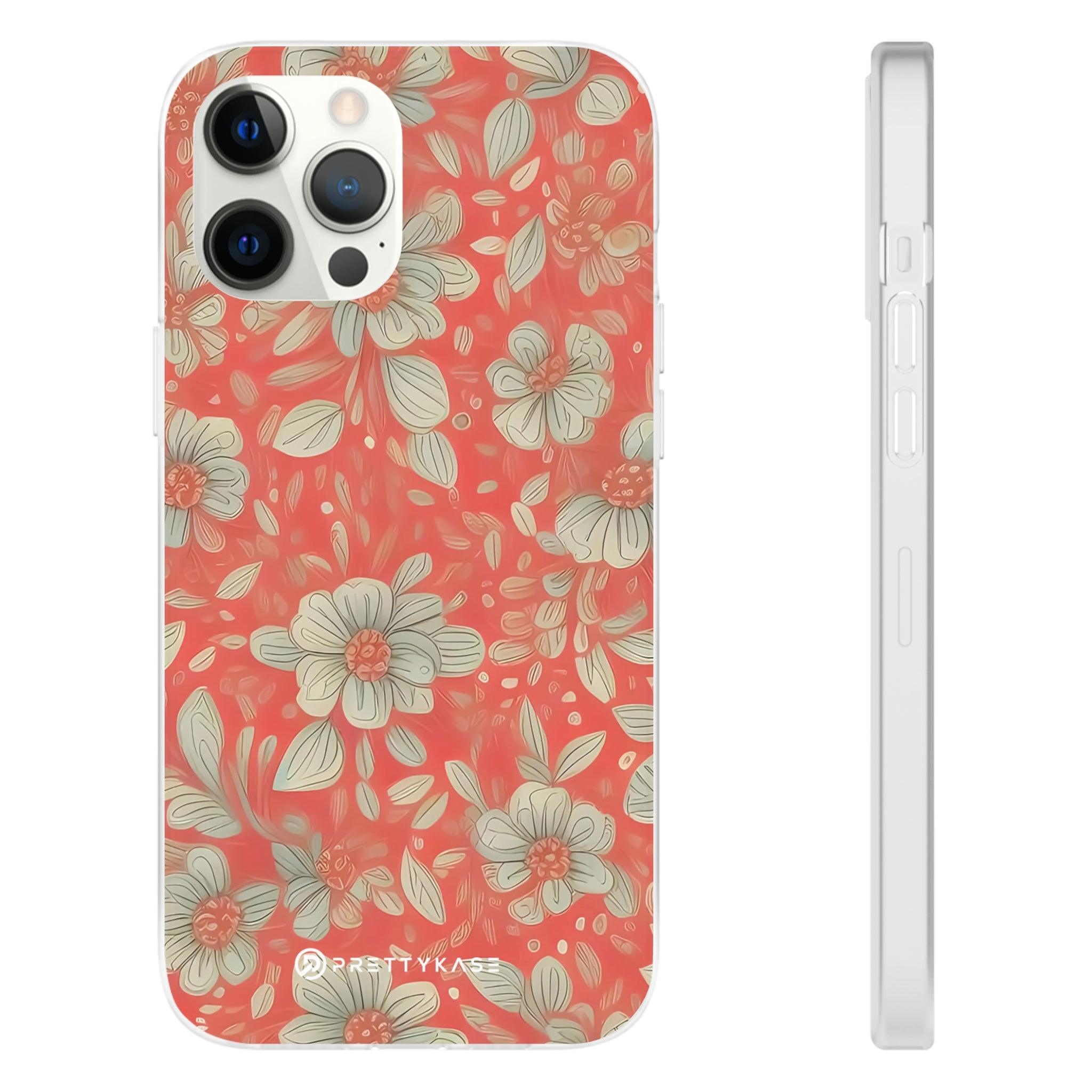 Red Orange Floral Slim - PrettyKase